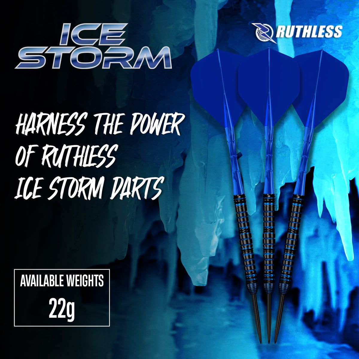 Ruthless Icestorm Darts - Steel Tip - 90% Tungsten
