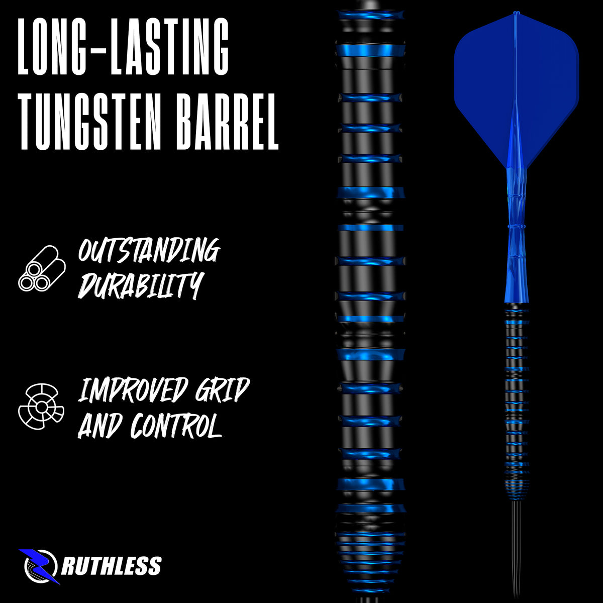 Ruthless Icestorm Darts - Steel Tip - 90% Tungsten