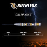 Ruthless Sandstorm Darts - Steel Tip - 90% Tungsten