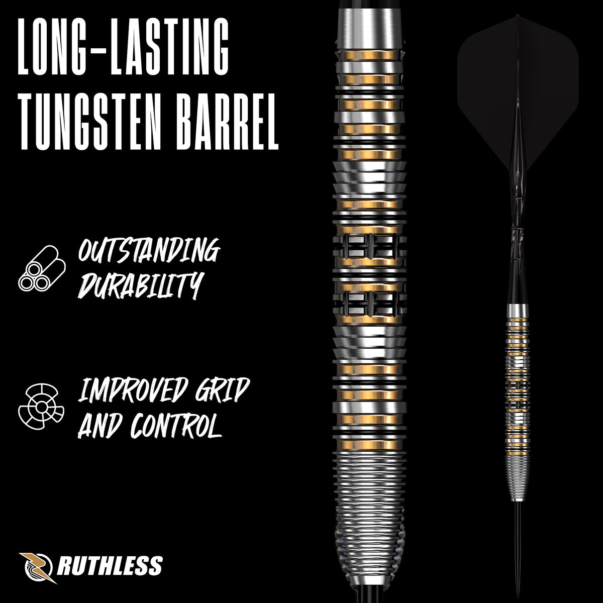 Ruthless Sandstorm Darts - Steel Tip - 90% Tungsten