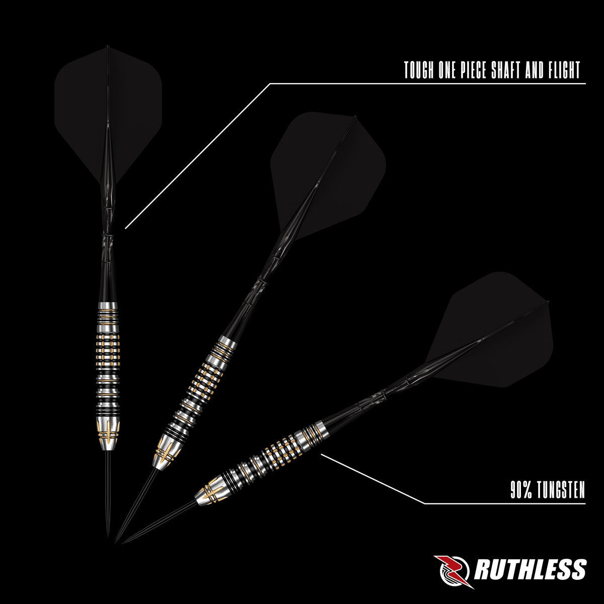 Ruthless Solar Storm Darts - Steel Tip - 90% Tungsten