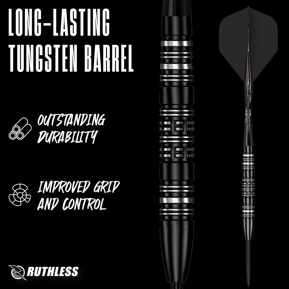 Ruthless Tornado Darts - Steel Tip - 90% Tungsten