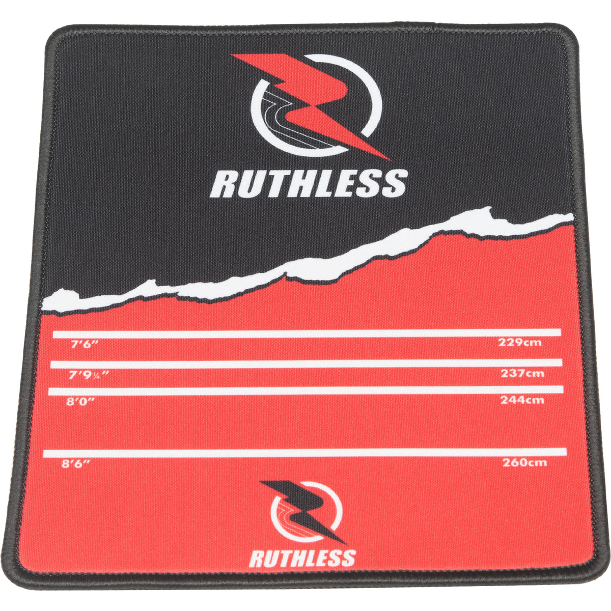 *Ruthless Mouse Mat - Throwline Oche Design - 18cm x 22cm - Black and Red