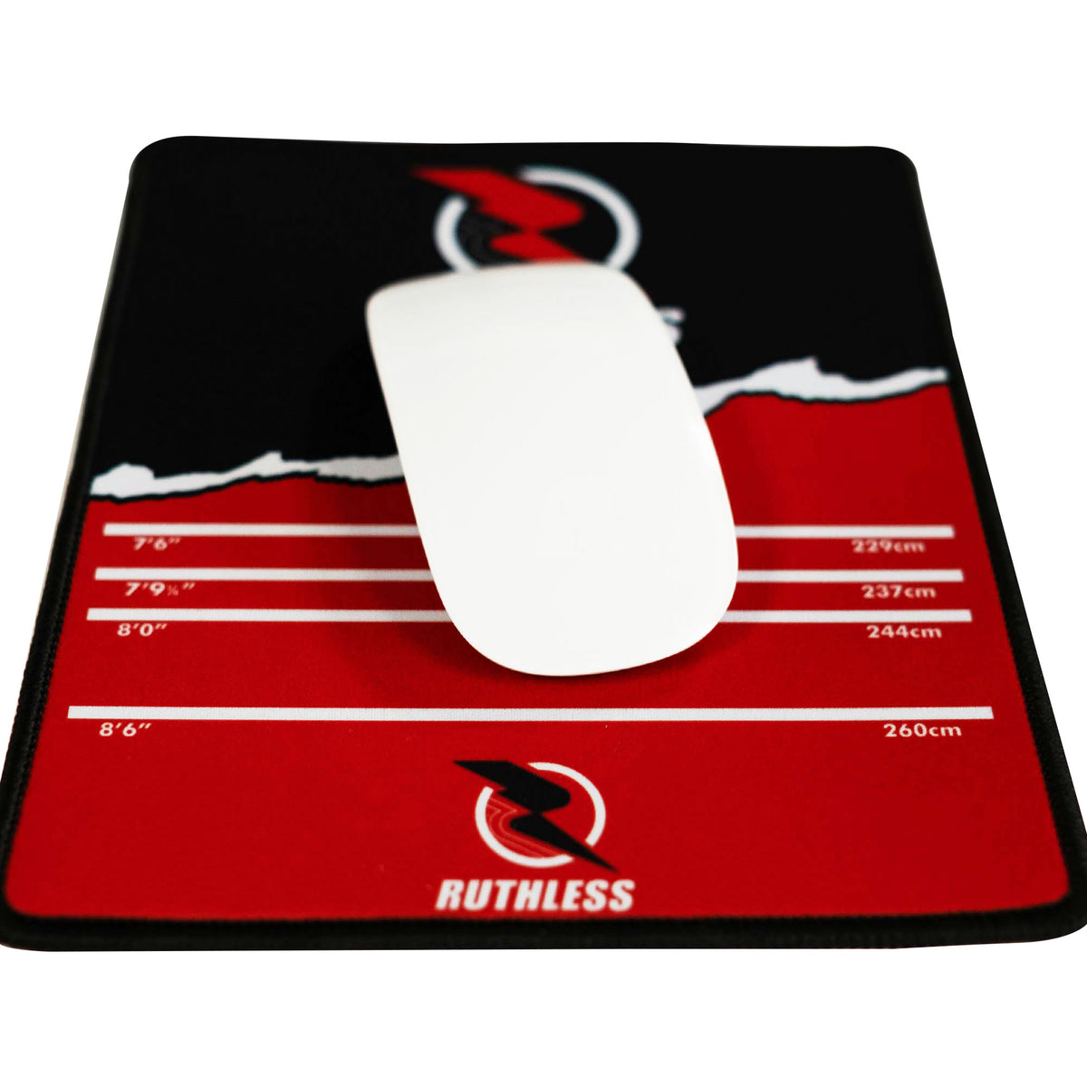 *Ruthless Mouse Mat - Throwline Oche Design - 18cm x 22cm - Black and Red