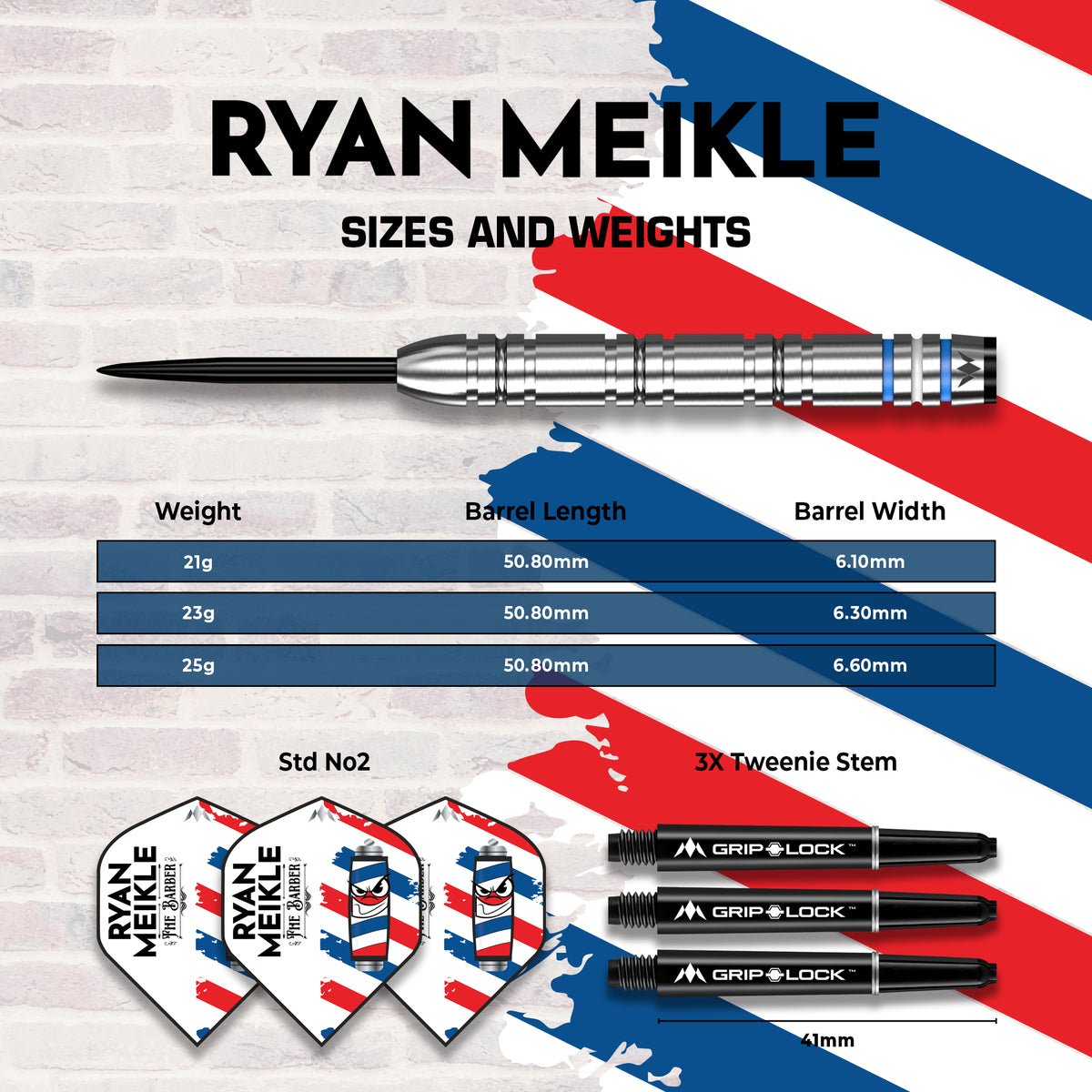 Mission Ryan Meikle Darts - Steel Tip - 90% Tungsten