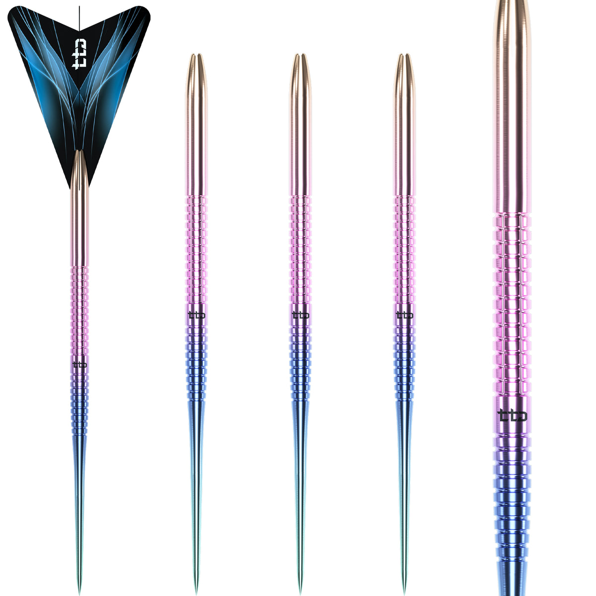 Caliburn TTD Darts - Complete Titanium Dart - T1 - Rainbow