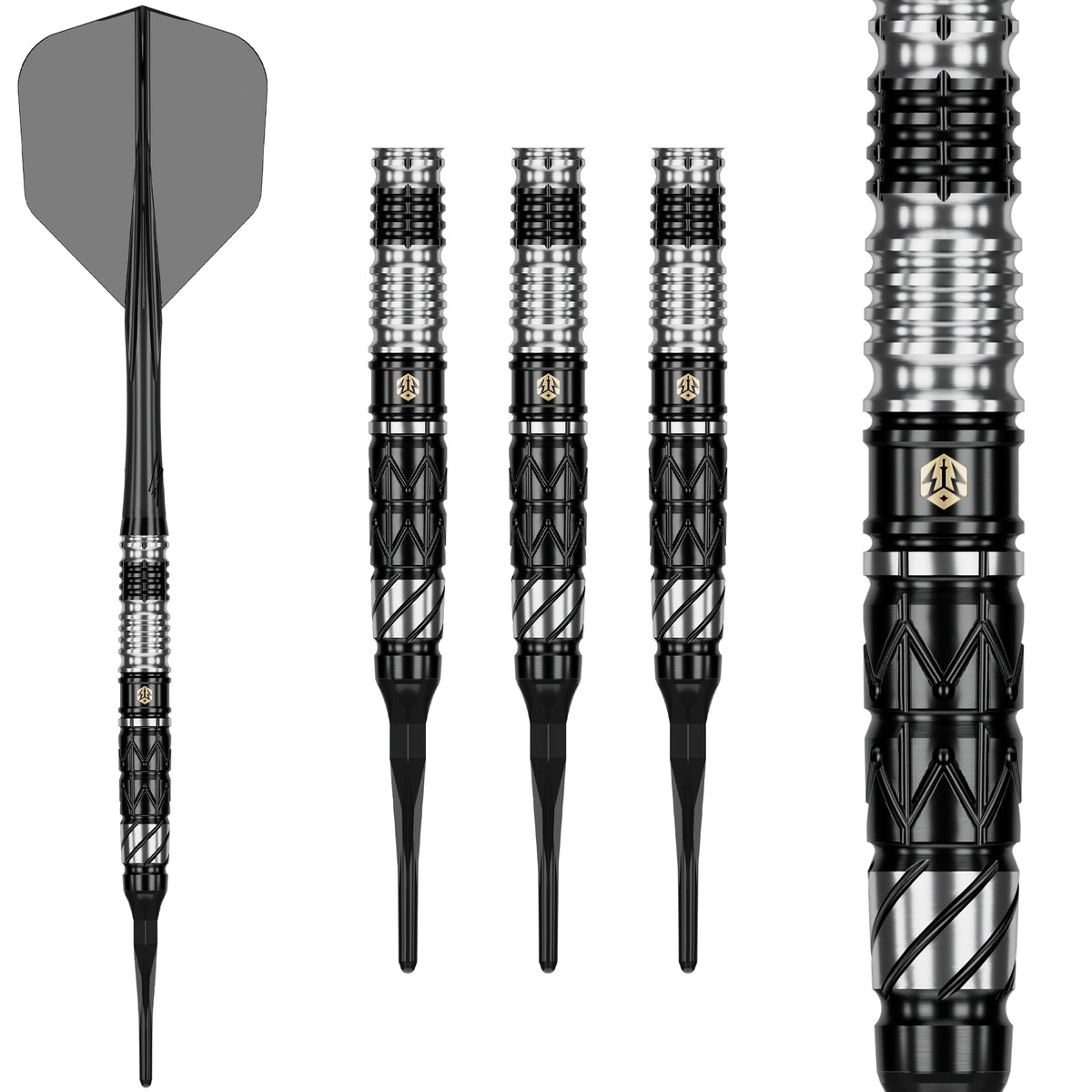 Caliburn Players Darts - Soft Tip - 90% Tungsten - Obsidian: Barry Wong