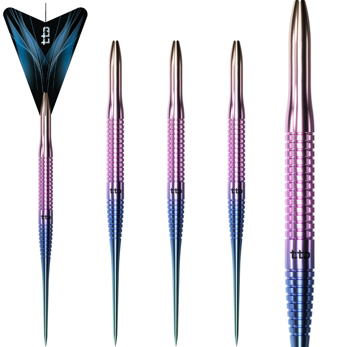 Caliburn TTD Darts - Complete Titanium Dart - T3 - Rainbow