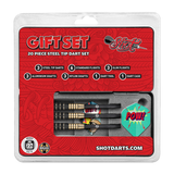 Shot Steel Tip Gift Pack - Darts, Flights, Stems & Case - 24g