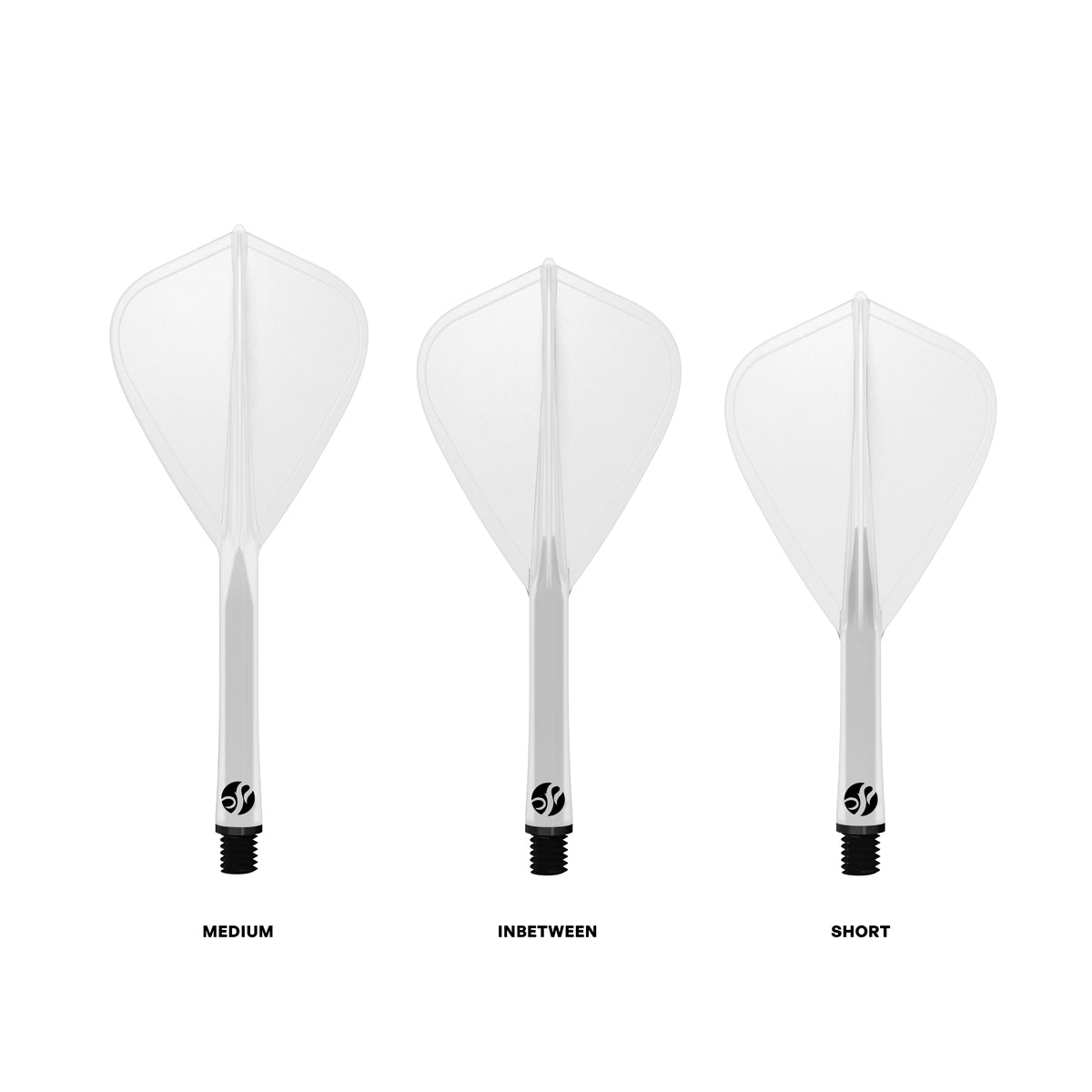 Shot Flight Deck - One Piece Dart Flight and Shaft System - Kite - Clear