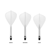 Shot Flight Deck - One Piece Dart Flight and Shaft System - Kite - Clear