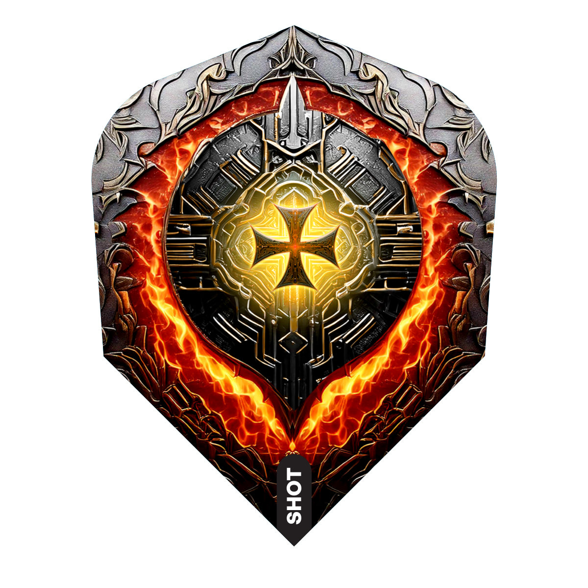 Shot Future Knights Dart Flights - 100 Micron - Standard No6 - Hachette