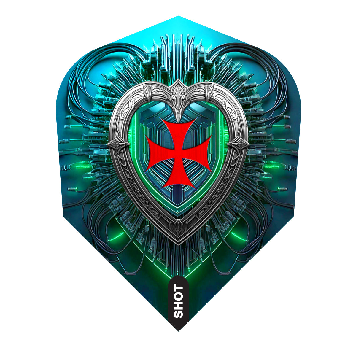 Shot Future Knights Dart Flights - 100 Micron - Standard No6 - Dreadheart