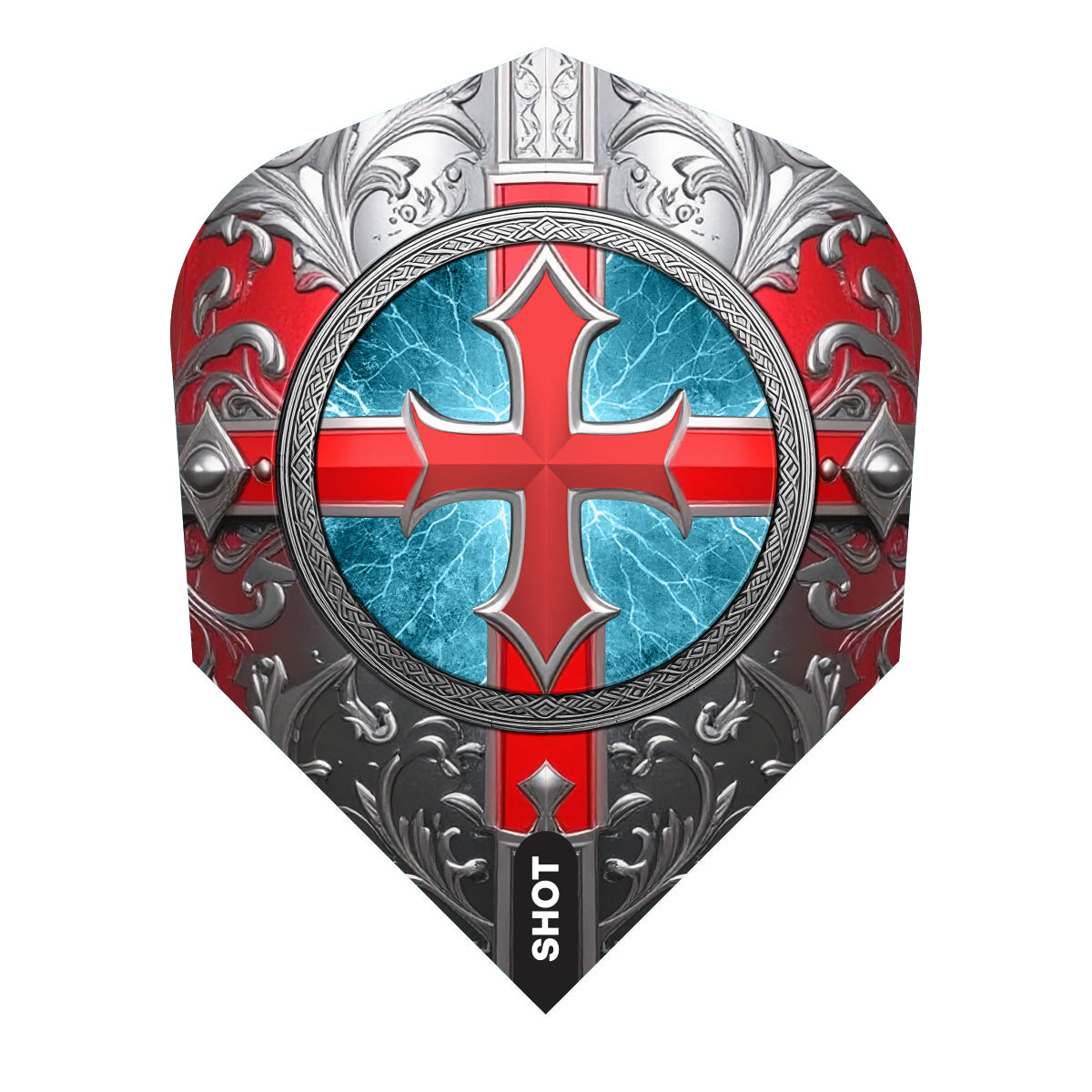 Shot Future Knights Dart Flights - 100 Micron - Standard No6 - St George