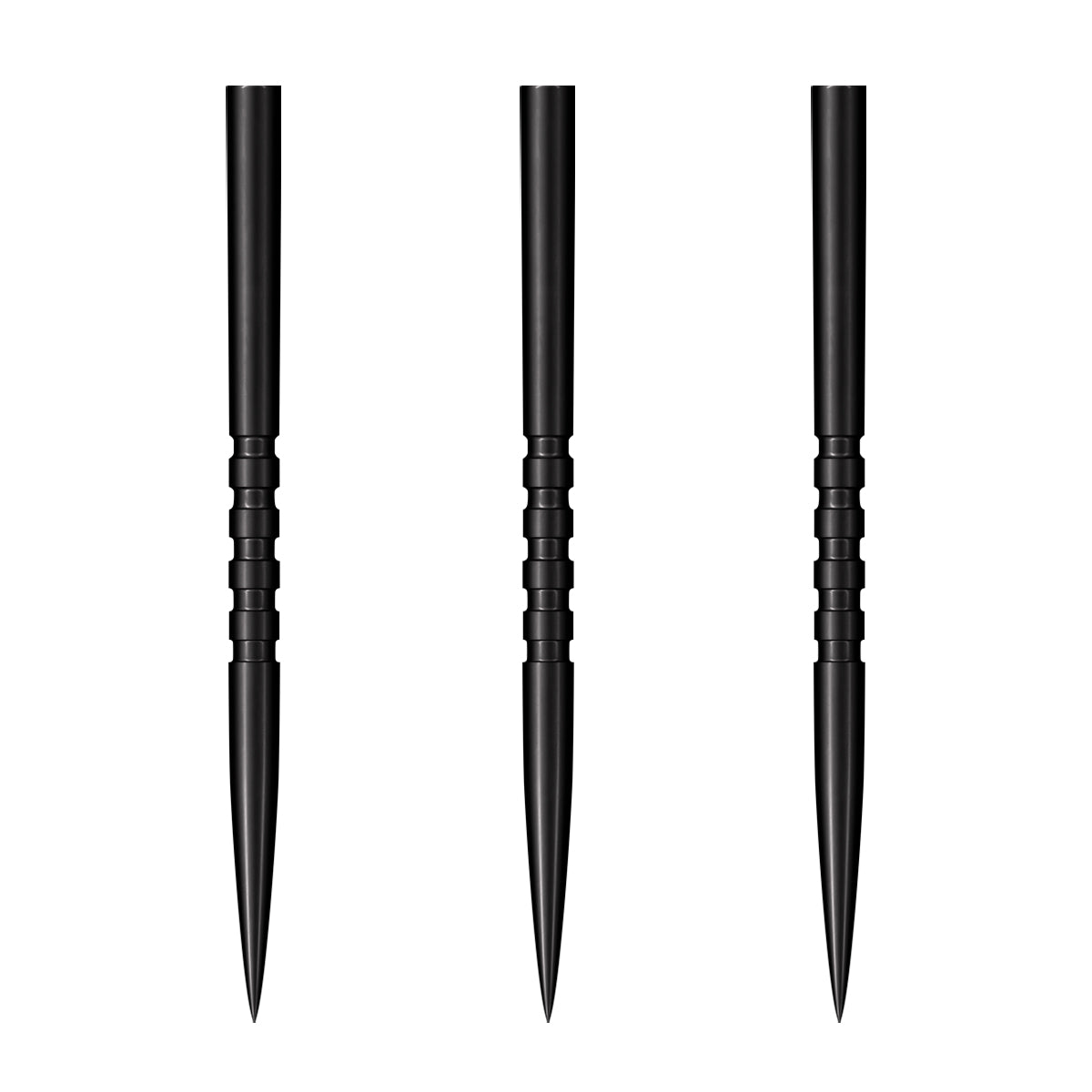 Shot Grip Dart Points - Steel Tip - 5 Ring - Black