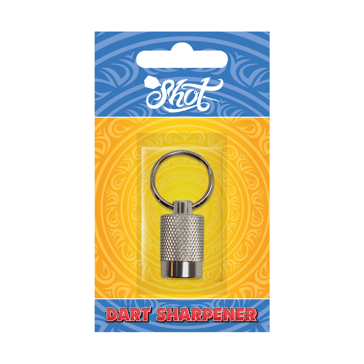 Shot Dart Sharpener - with keyring - Silver
