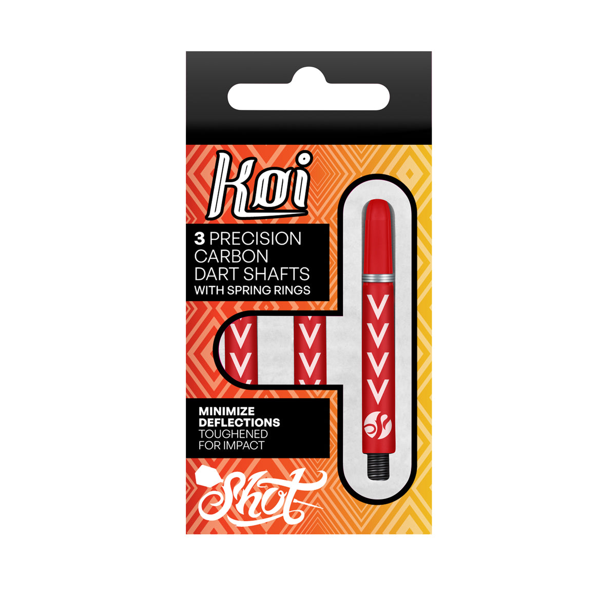 Shot Koi Carbon Dart Shafts - with Springs - Red - Michael Smith