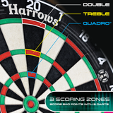 *Harrows Quadro 240 Dartboard - Professional - African Sisal
