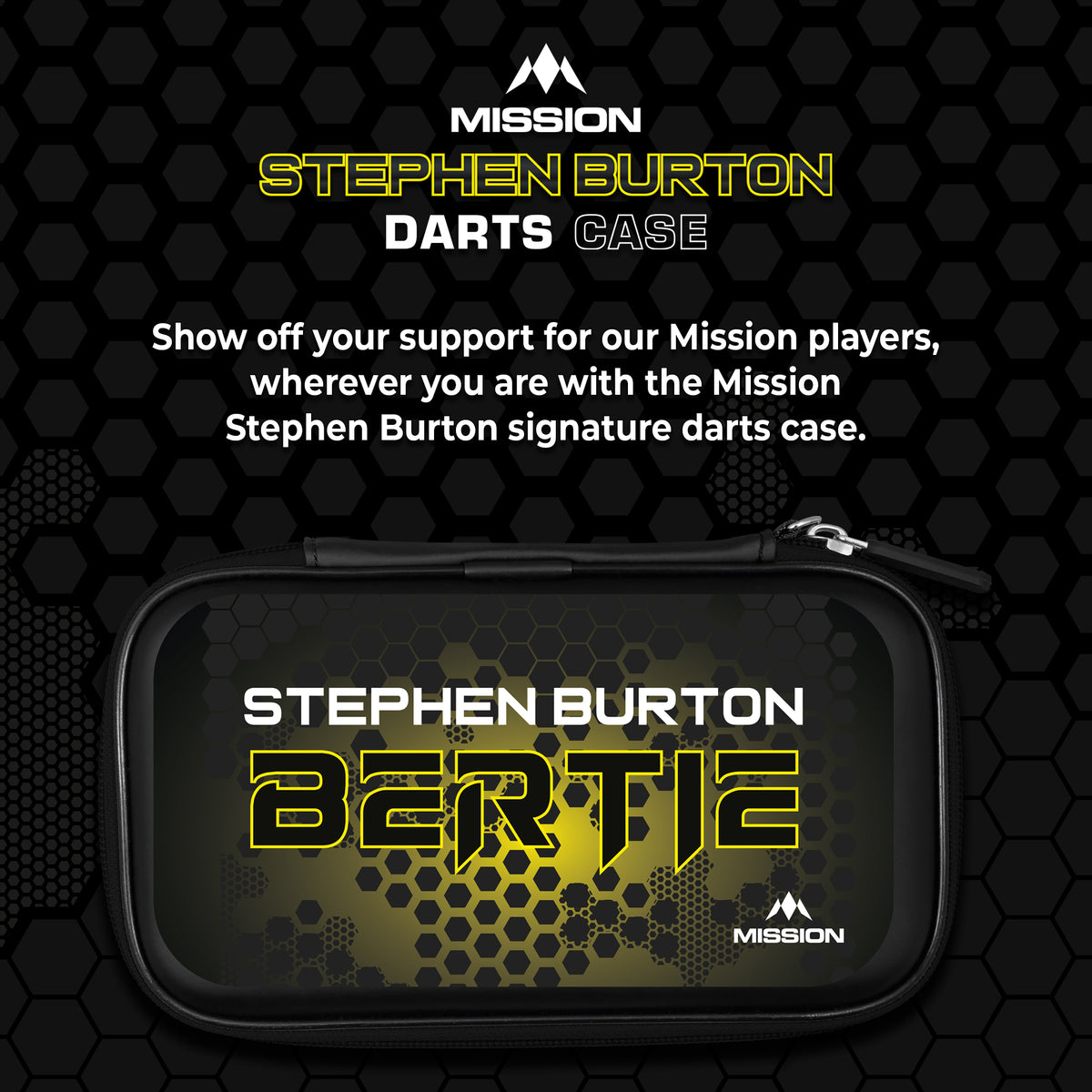 Mission Darts Players- EVA Dart Case - Stephen Burton