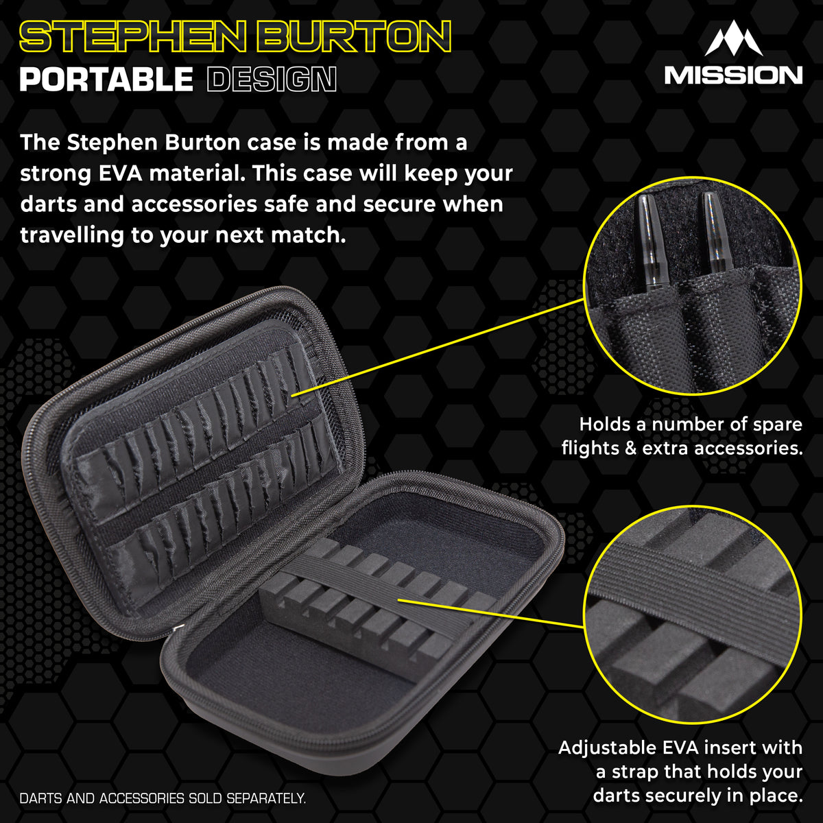 Mission Darts Players- EVA Dart Case - Stephen Burton
