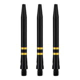 One80 TC Alu Dart Shafts - Regrooved Stems - Black & Gold