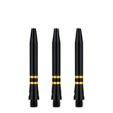 One80 TC Alu Dart Shafts - Regrooved Stems - Black & Gold