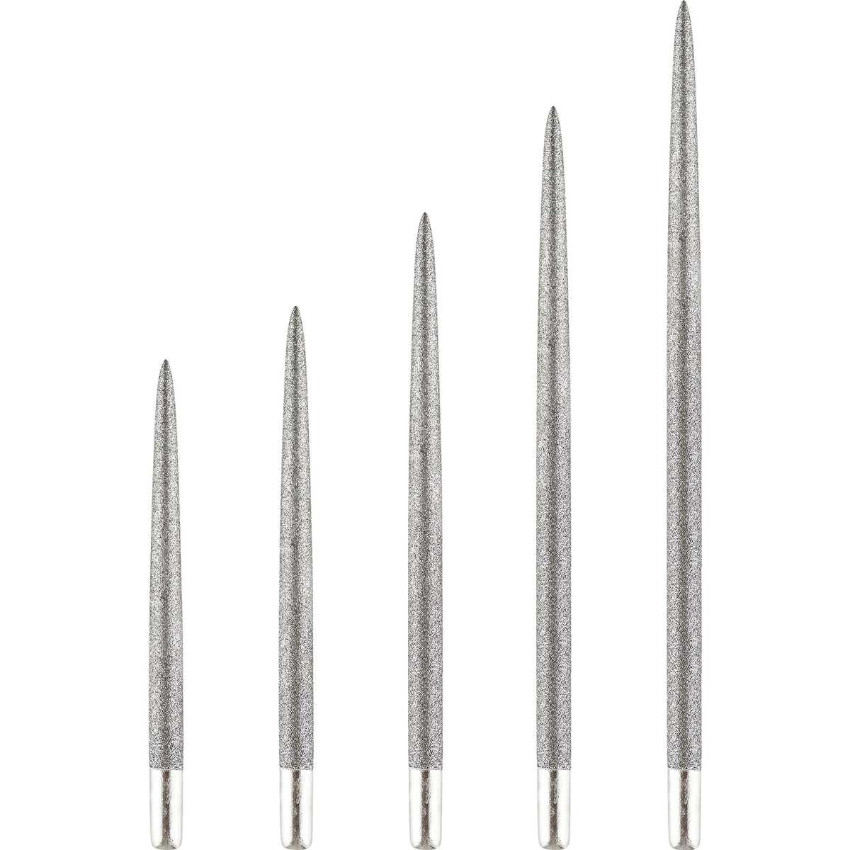 One80 Long Taper Dart Points - Sand Coated - Silver