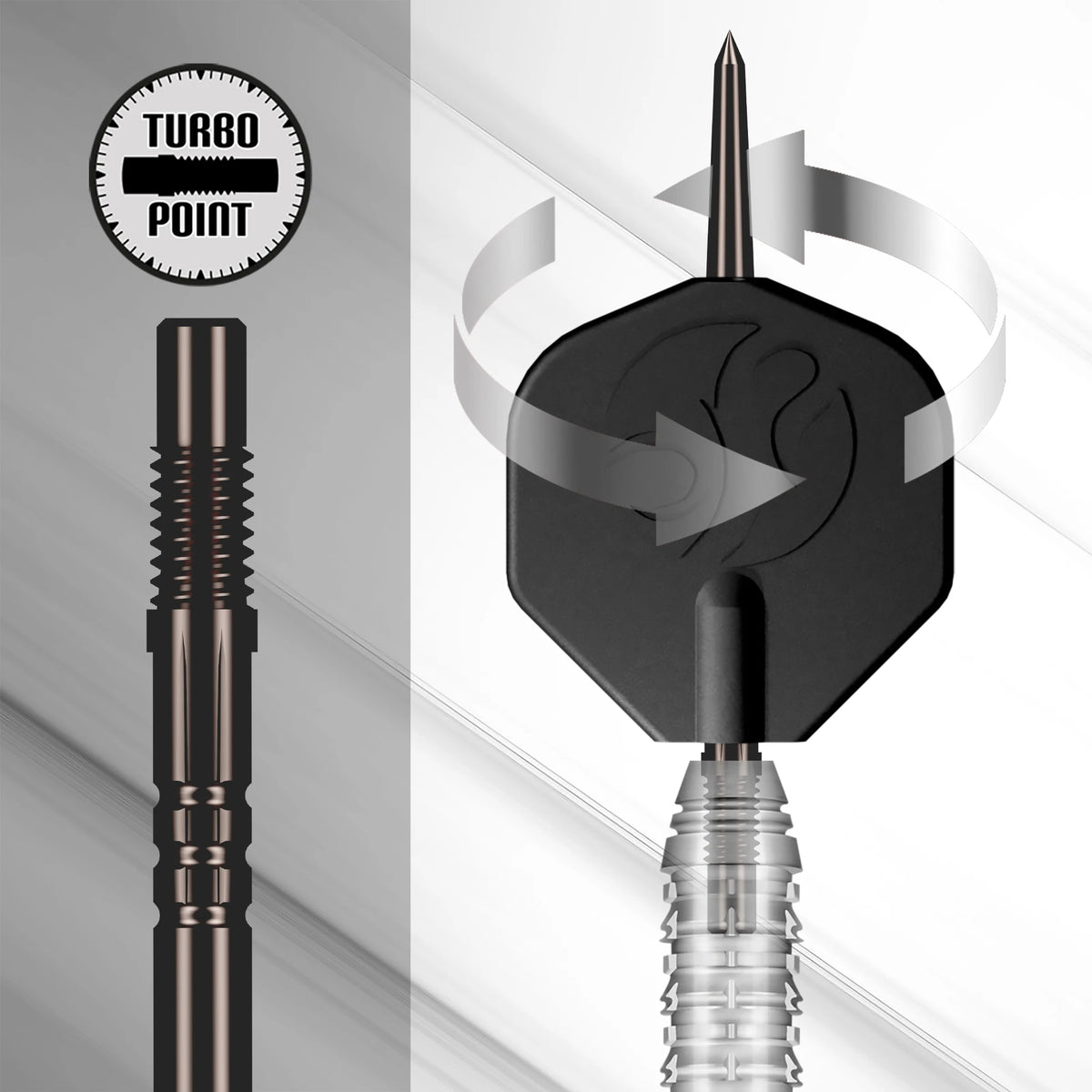 Shot Turbo Dart Points - Steel Tip - Celt