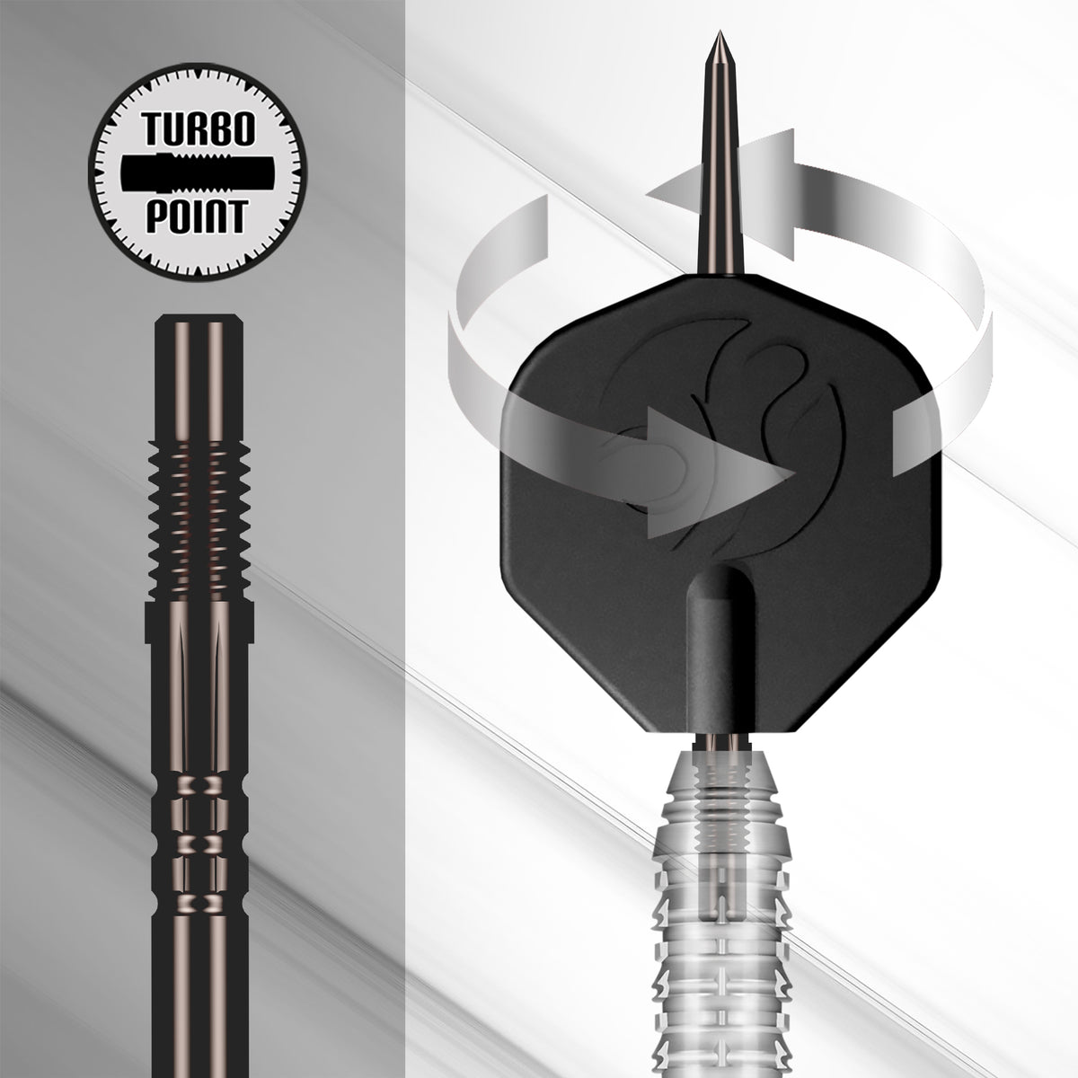 Shot Turbo Dart Point Tool - Black