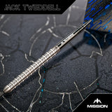 Mission Jack Tweddell Darts - Steel Tip - 95% Tungsten -  Silver