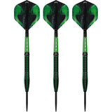 Mission Venom Darts - Steel Tip - 90% Tungsten - Black & Green Electro