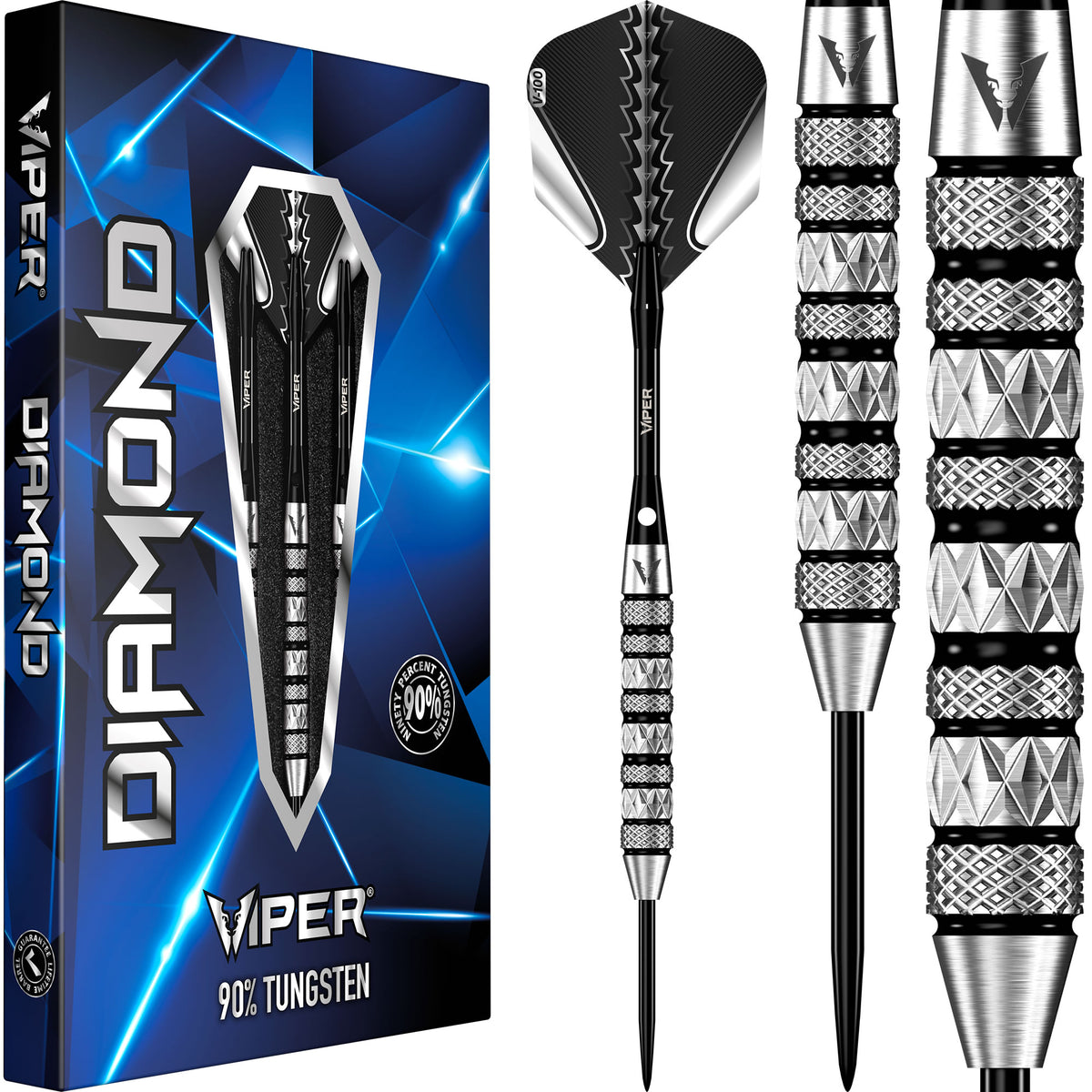 Viper Diamond Darts - Steel Tip - 90% - Knurled - S1 - Tri-Grip