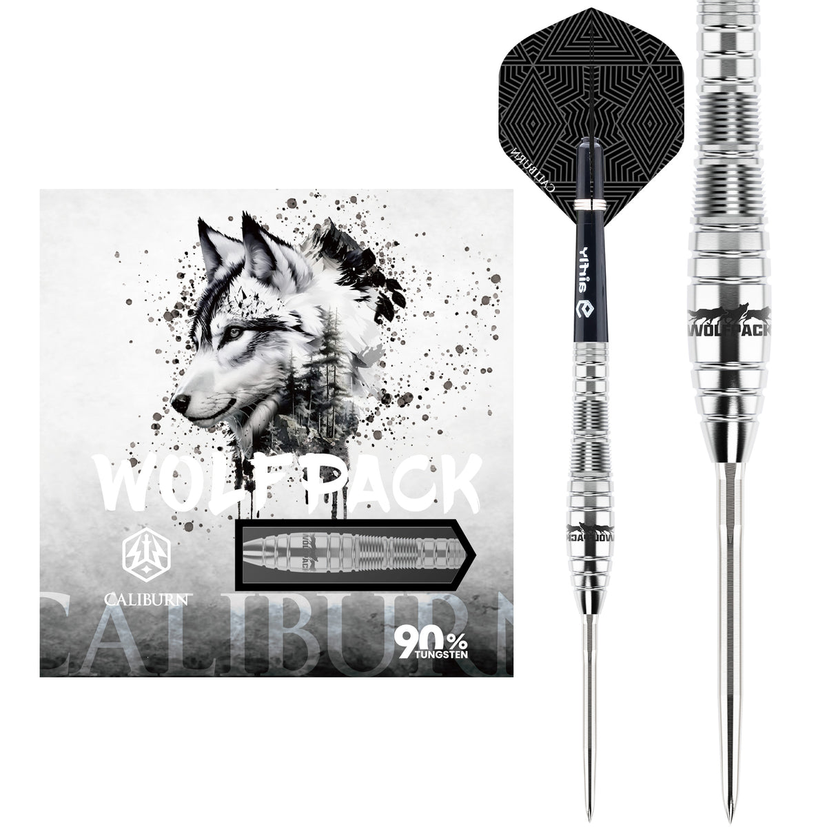 Caliburn Wolfpack Darts - Steel Tip - 90% Tungsten - W2 - 22g