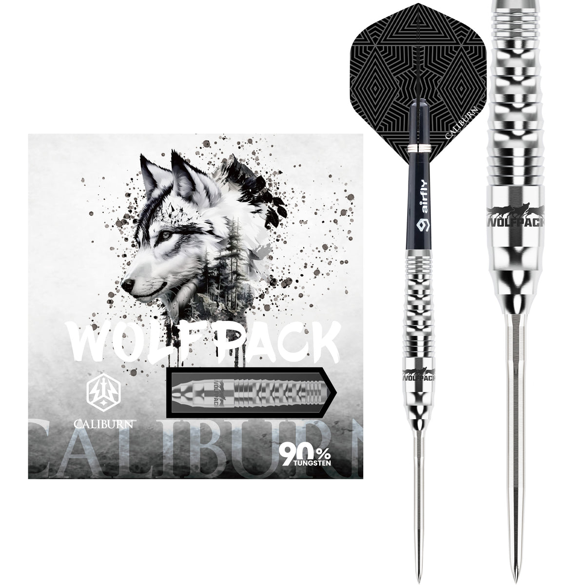 Caliburn Wolfpack Darts - Steel Tip - 90% Tungsten - W3 - 21g