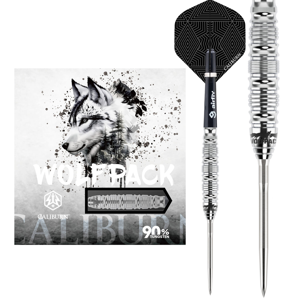 Caliburn Wolfpack Darts - Steel Tip - 90% Tungsten - W5 - 22g