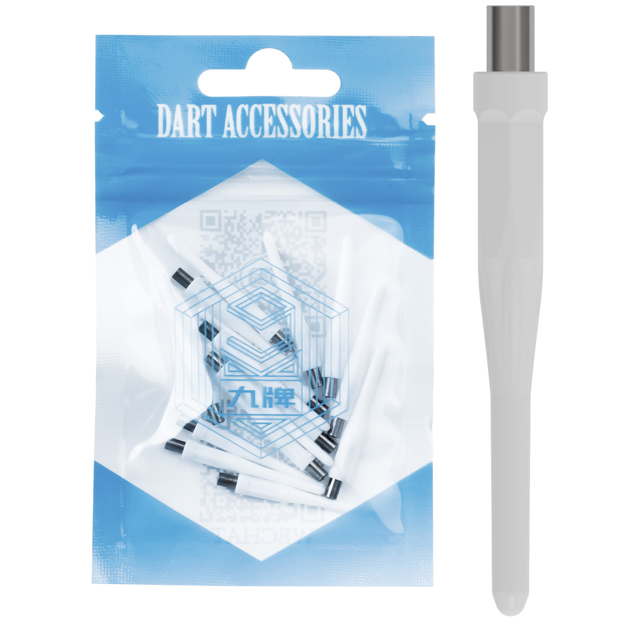 Caliburn Replaceable Dart Soft Tip Points - Steel Tip to Soft Tip- 15pcs per bag-white