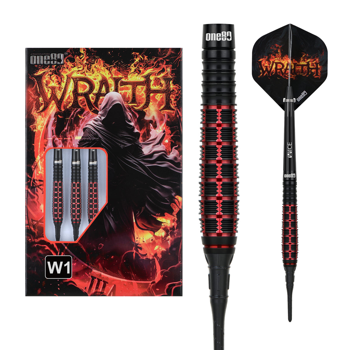 One80 Vaelkris Darts - Soft Tip - 90% Tungsten - V01 - 18g