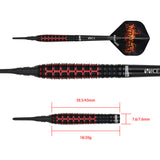 One80 Vaelkris Darts - Soft Tip - 90% Tungsten - V01 - 18g