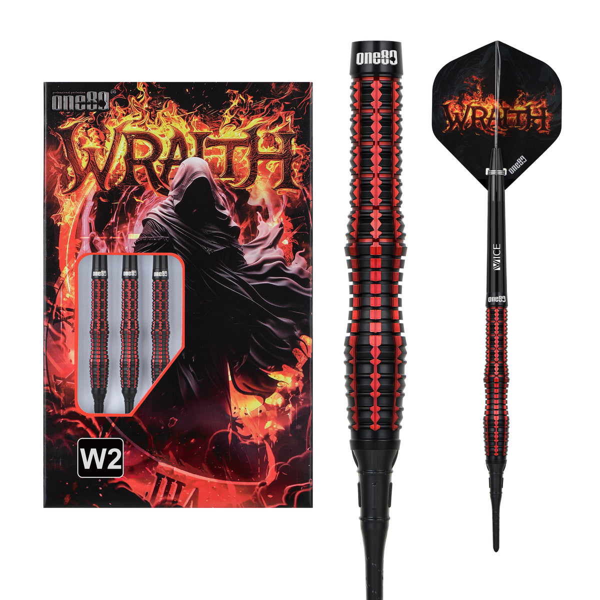 One80 Vaelkris Darts - Soft Tip - 90% Tungsten - V02 - 18g