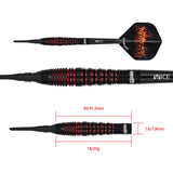 One80 Vaelkris Darts - Soft Tip - 90% Tungsten - V04 - 18g