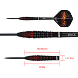 One80 Vaelkris Darts - Steel Tip - 90% Tungsten - V04