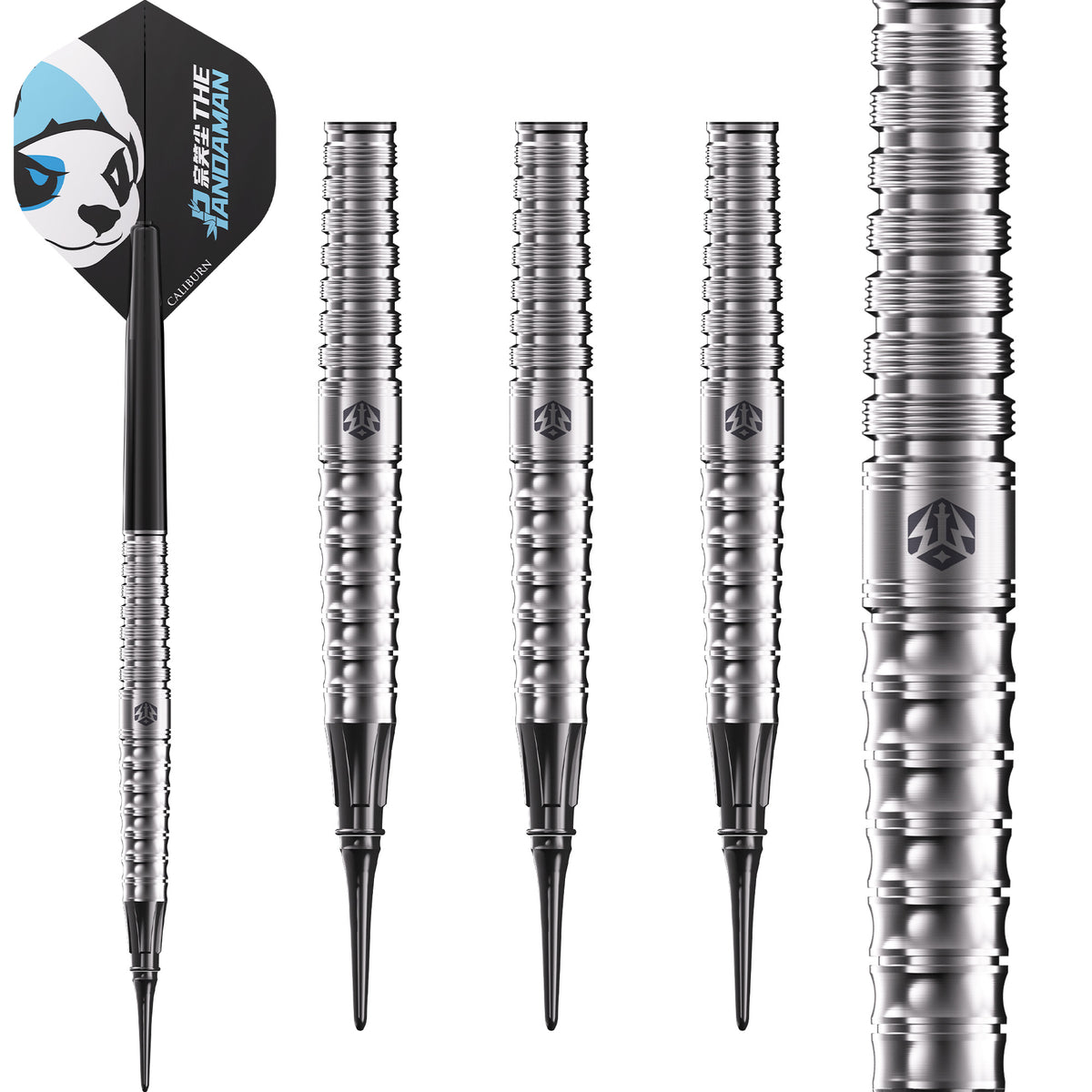 Caliburn Player Darts - Soft Tip - 90% Tungsten - The Pandaman - Essential -18g
