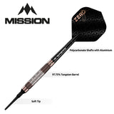 Mission Zero Darts - Soft Tip - 97.5% Tungsten - Bronze PVD