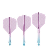 Caliburn SUP Flights - Moulded Shaft and Flight -  Standard No6 - Waves - Blue & Purple
