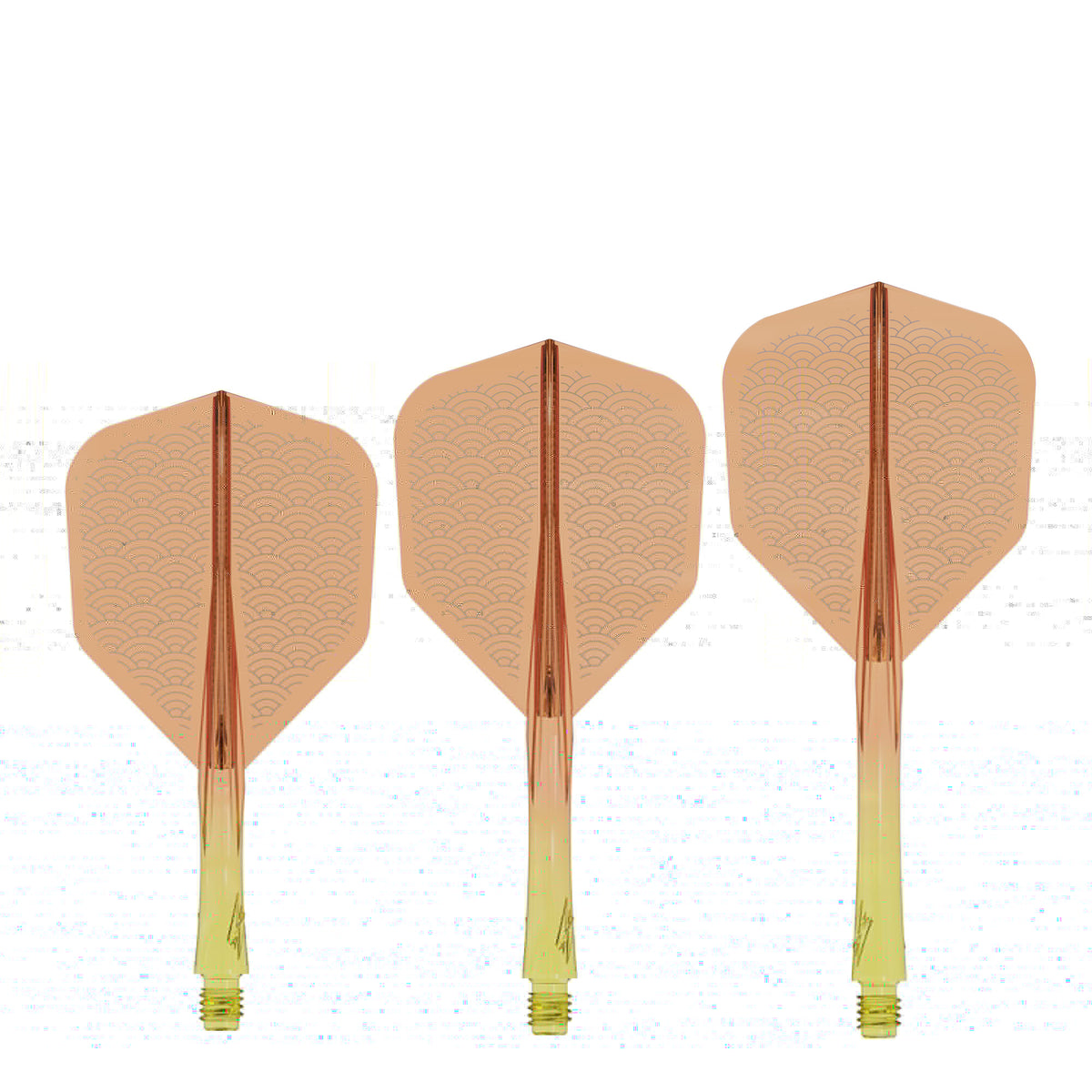 Caliburn SUP Flights - Moulded Shaft and Flight -  Standard No6 - Waves - Yellow & Orange