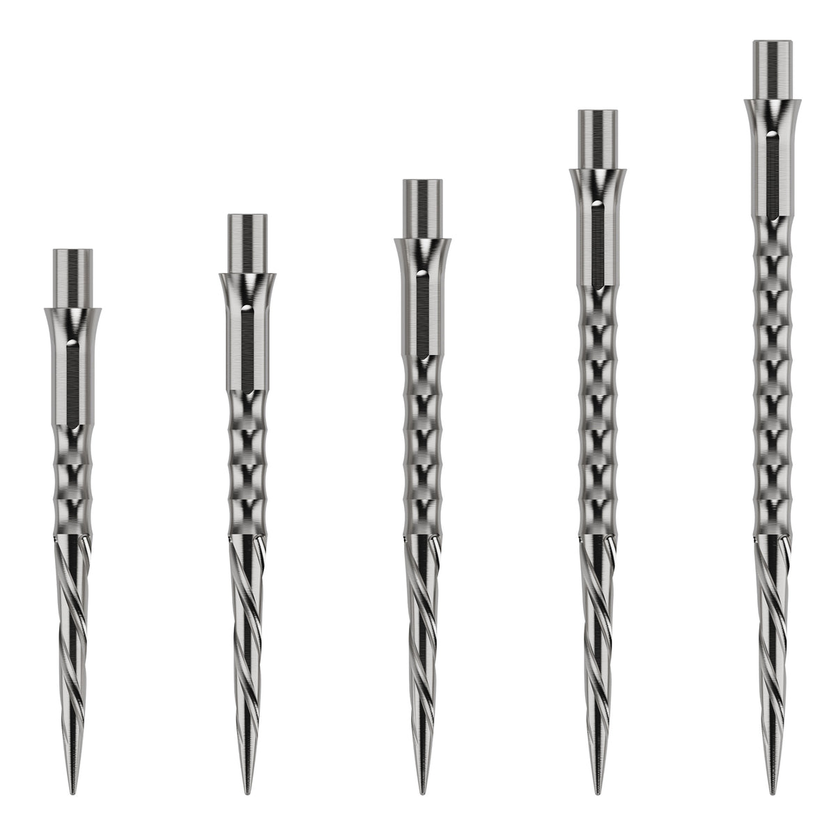 Caliburn Replaceable Dart Points - Spiro - No Lip - Silver
