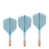 Caliburn SUP Flights - Moulded Shaft and Flight -  Standard No6 - Block - Orange & Blue