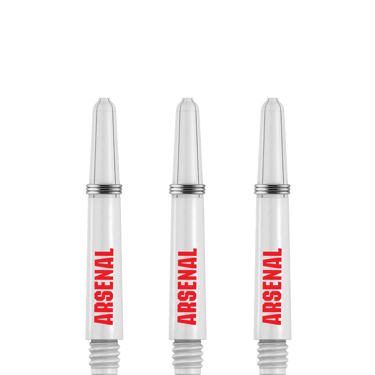 Arsenal FC Dart Shafts - Official Licensed - Dart Stems with Springs - The Gunners - White