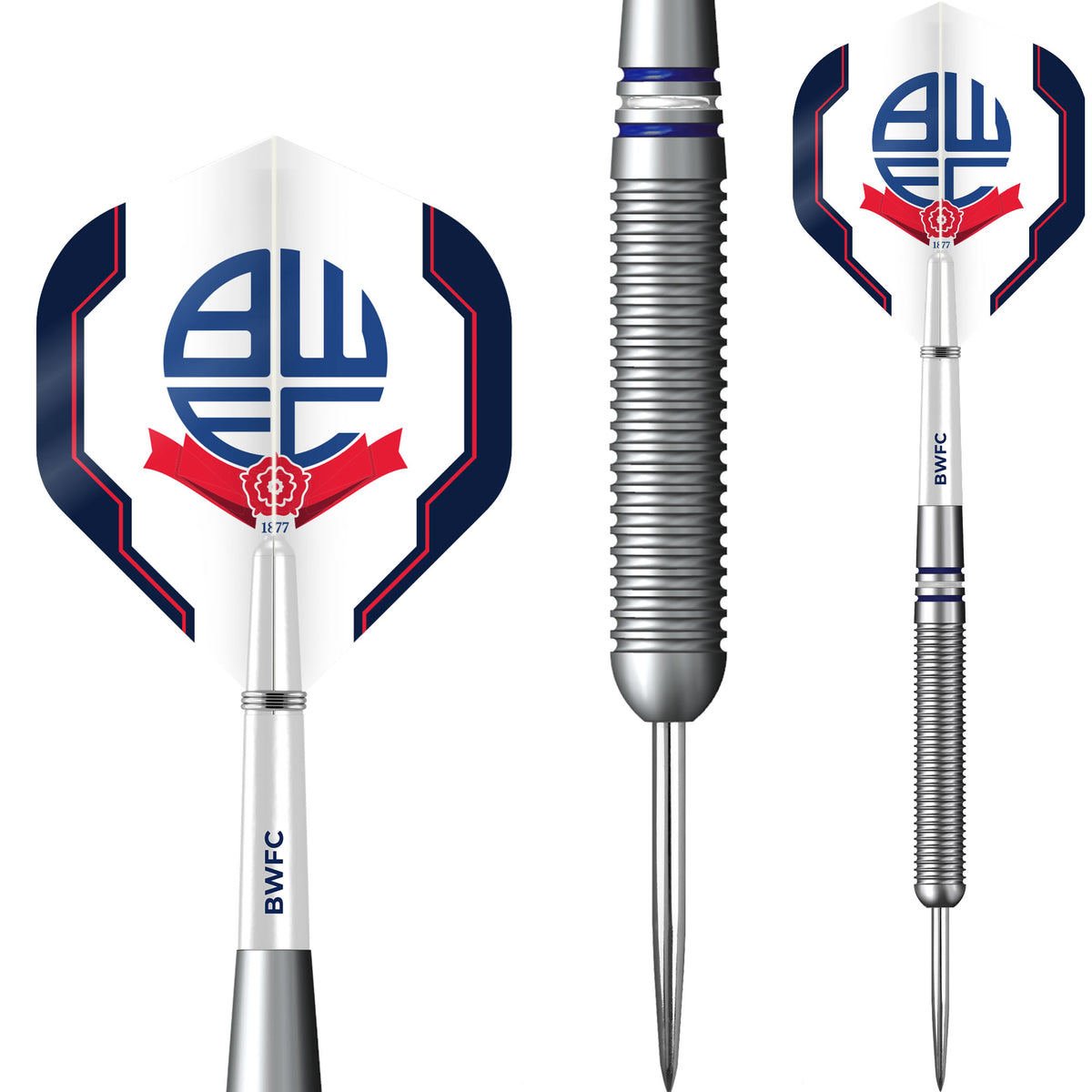 Bolton Wanderers Darts - Steel Tip Brass - Official Licensed - BWFC - 22g
