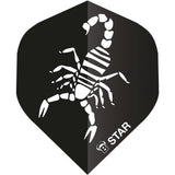 BULL'S B-Star Dart Flights - 100 Micron - A-Std - Scorpion - Black